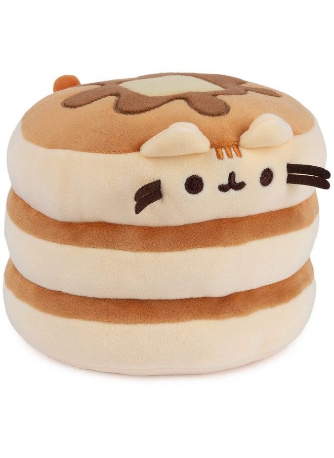 GUND لعبة Pusheen The Cat Pancake Squisheen المحشوة المحشوة للحيوانات من سن 8 سنوات فما فوق، بنية اللون، 6 بوصات  - Image 4
