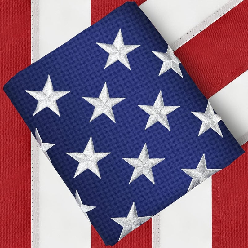 TONOS American Flag 3x5 FT for Outdoor, Heavy Duty US Flag Made from 200D Polyeter USA Flag with Embroidered Stars, Stitched Stripes and Brass Grommets. Vivid Color and UV Fade Resistant for Long Time Flying (Embroidered US flag) - Image 2