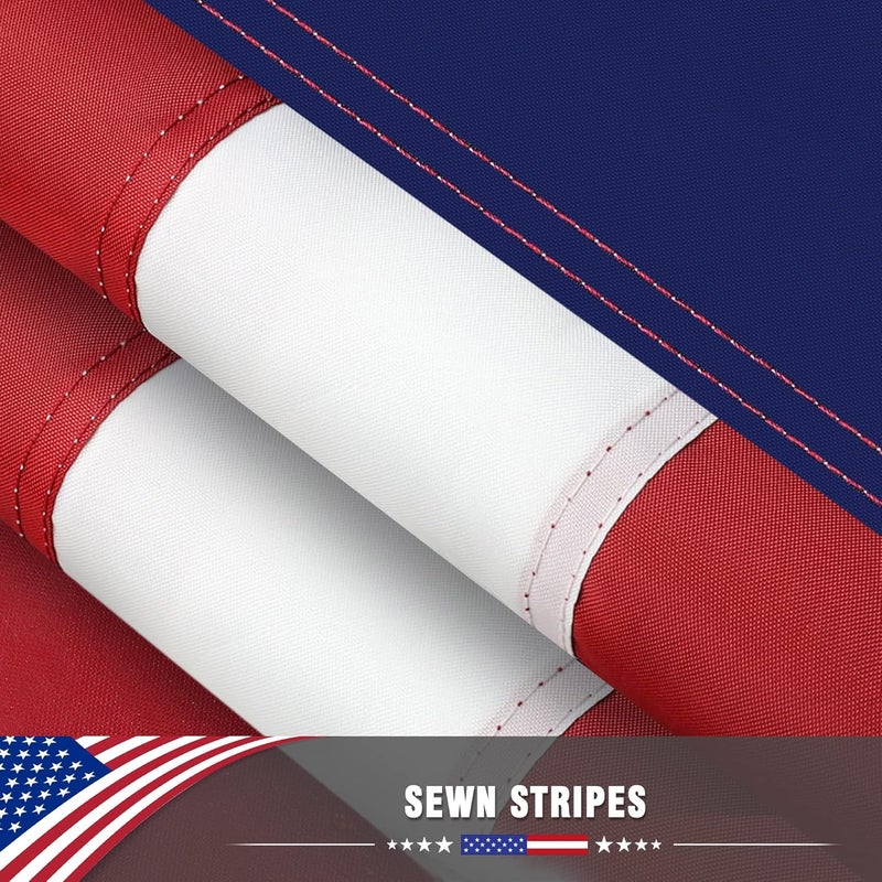 TONOS American Flag 3x5 FT for Outdoor, Heavy Duty US Flag Made from 200D Polyeter USA Flag with Embroidered Stars, Stitched Stripes and Brass Grommets. Vivid Color and UV Fade Resistant for Long Time Flying (Embroidered US flag) - Image 4