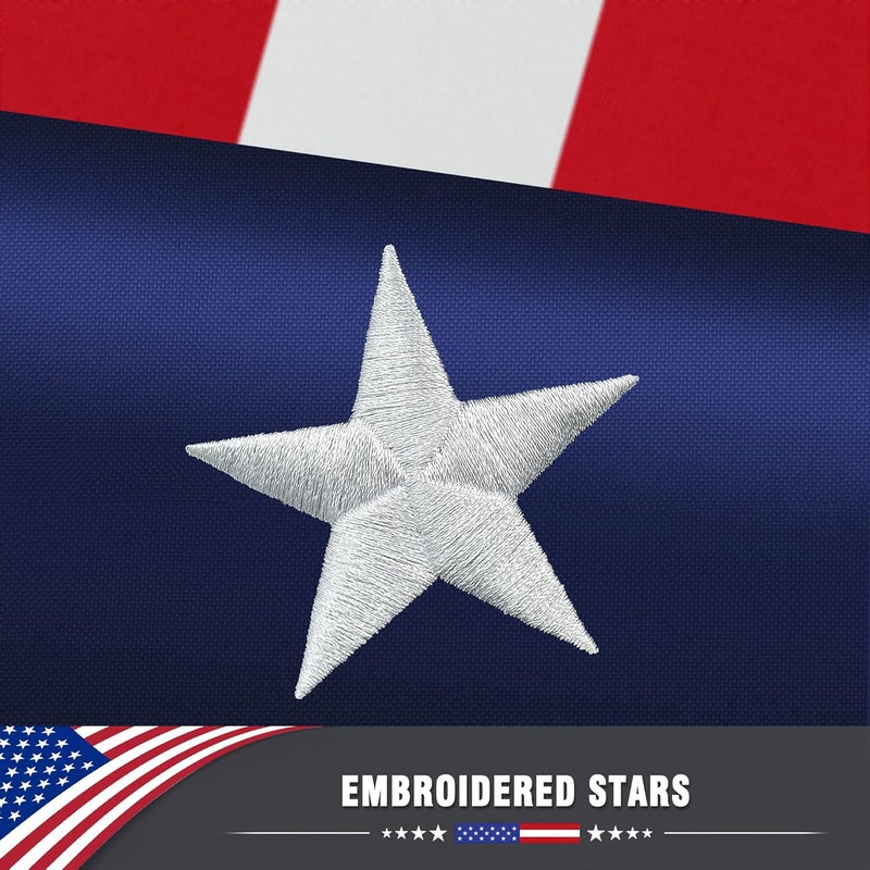 TONOS American Flag 3x5 FT for Outdoor, Heavy Duty US Flag Made from 200D Polyeter USA Flag with Embroidered Stars, Stitched Stripes and Brass Grommets. Vivid Color and UV Fade Resistant for Long Time Flying (Embroidered US flag) - Image 3