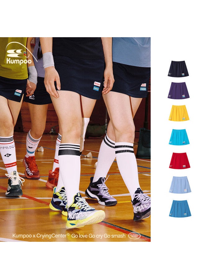 Kumpoo X Crying Center Collaboration Series Badminton Skirt Multi-color Casual Skirt Acq251604 White S