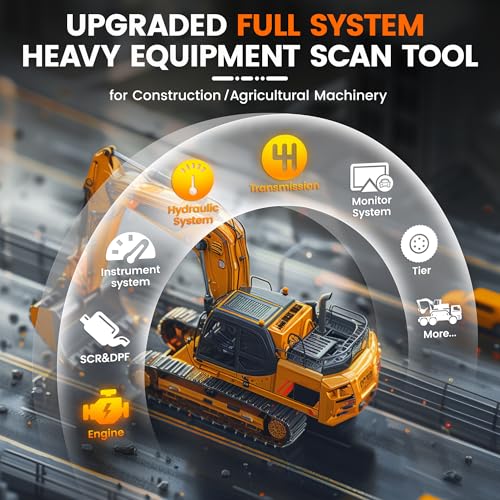 Ancel ANCEL HD3600 Heavy Equipment Diagnostic Tool with DPF Regen, Full System Heavy Duty Truck Scanner Machinery Scan Tool Diesel Code Reader Fit for Cummins, Caterpillar, John Deere, Komatsu, Yanmar&Case - Image 3