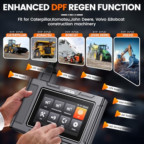 Ancel ANCEL HD3600 Heavy Equipment Diagnostic Tool with DPF Regen, Full System Heavy Duty Truck Scanner Machinery Scan Tool Diesel Code Reader Fit for Cummins, Caterpillar, John Deere, Komatsu, Yanmar&Case - Image 2