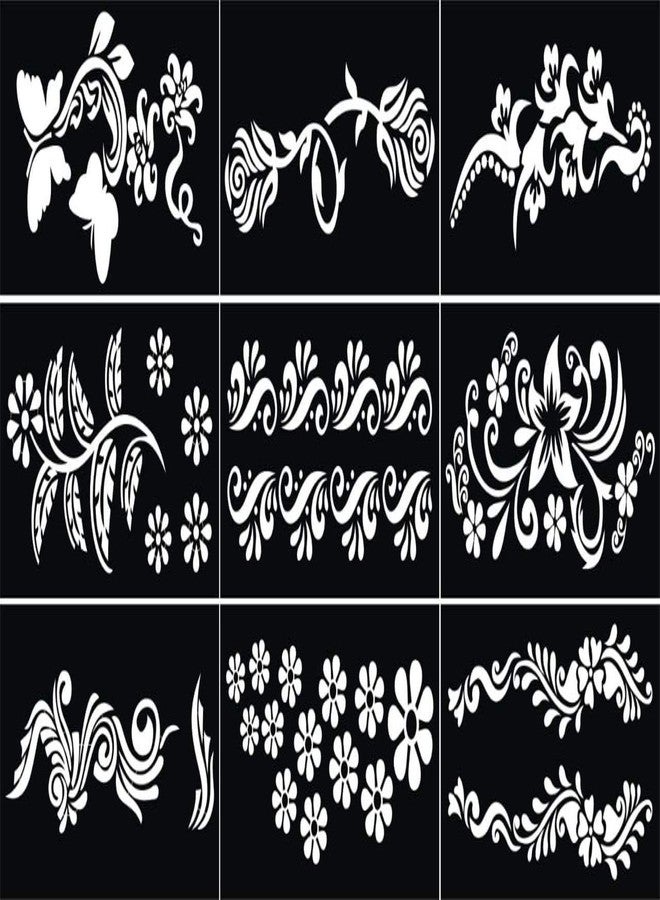 إيفاناز ملصقات حناء إيفانا لليدين | الجسم | الأصابع | الوجه للنساء والفتيات والأطفال، عبوة من قطعتين، NIV-322 - Image 1