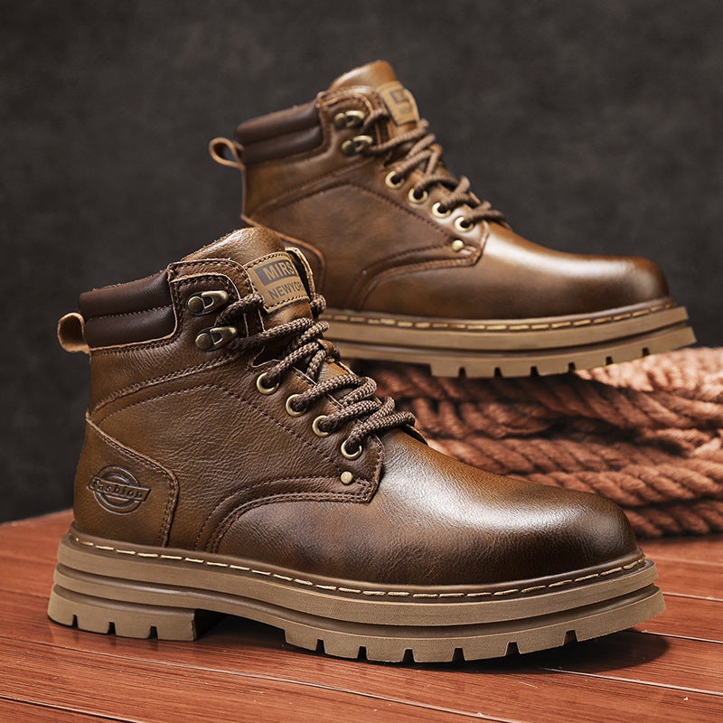 Export Italy Big Original Single High-Grade Leather Martin Boots British Tooling Couples Men'S And Women'S Boots - Image 1