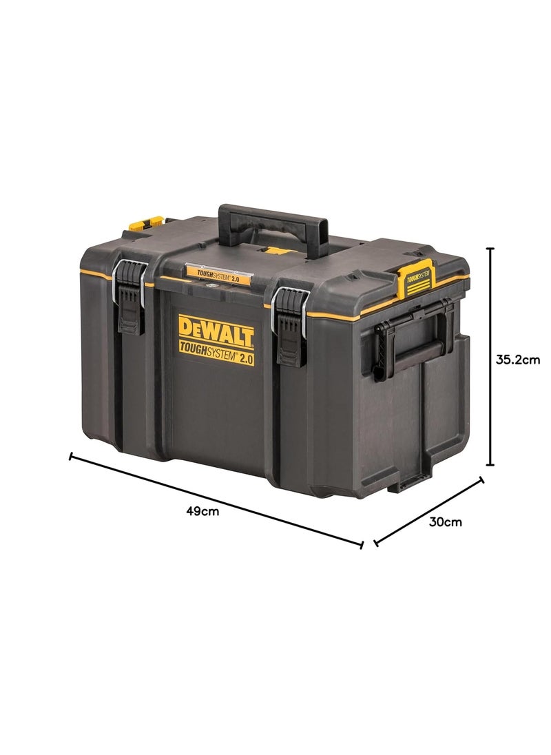 DEWALT DEWALT DWST833421 54kg TOUGHSYSTEM BOX 20 DS400 50 Kg Load Capacity IP65 Rated for Dust Water Resistance Metal Wire Front Latches Ideal for Easy Convenient Storage 554 x 371 x 408 cm  - Image 3