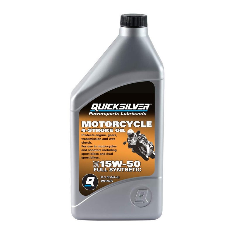 Quicksilver 15W50 Full Synthetic Motorcycle Oil 1 Quart