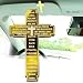 Rawsomes Drive Safe Visor Clip for Car Christian Cross Car Accessory Religious Cross Visor Ornament for Drivers Spiritual Car Charm Gift Idea Gold - Image 2