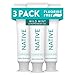 Native Fluoride Free Toothpaste Whitening for Adult Kids 2 Oral Care Wild Mint Peppermint Oil Flavor 41oz Pack of 3 - Image 1