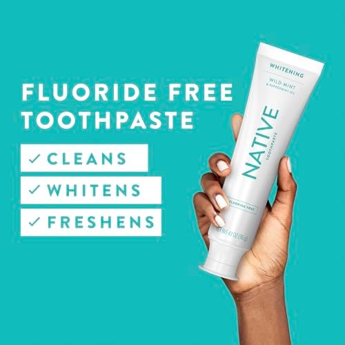 Native Fluoride Free Toothpaste Whitening for Adult Kids 2 Oral Care Wild Mint Peppermint Oil Flavor 41oz Pack of 3 - Image 5