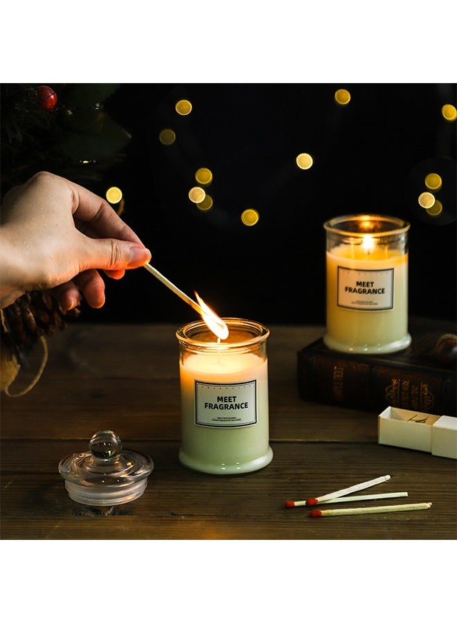 10 علب من أعواد الثقاب السوداء الزخرفية بطول 9.6 سم، أعواد ثقاب خشبية طويلة للمواقد والشموع، أعواد ثقاب ملونة، أعواد ثقاب طويلة للمواقد وشوايات الباربكيو والعلاج بالروائح العطرية - Image 5