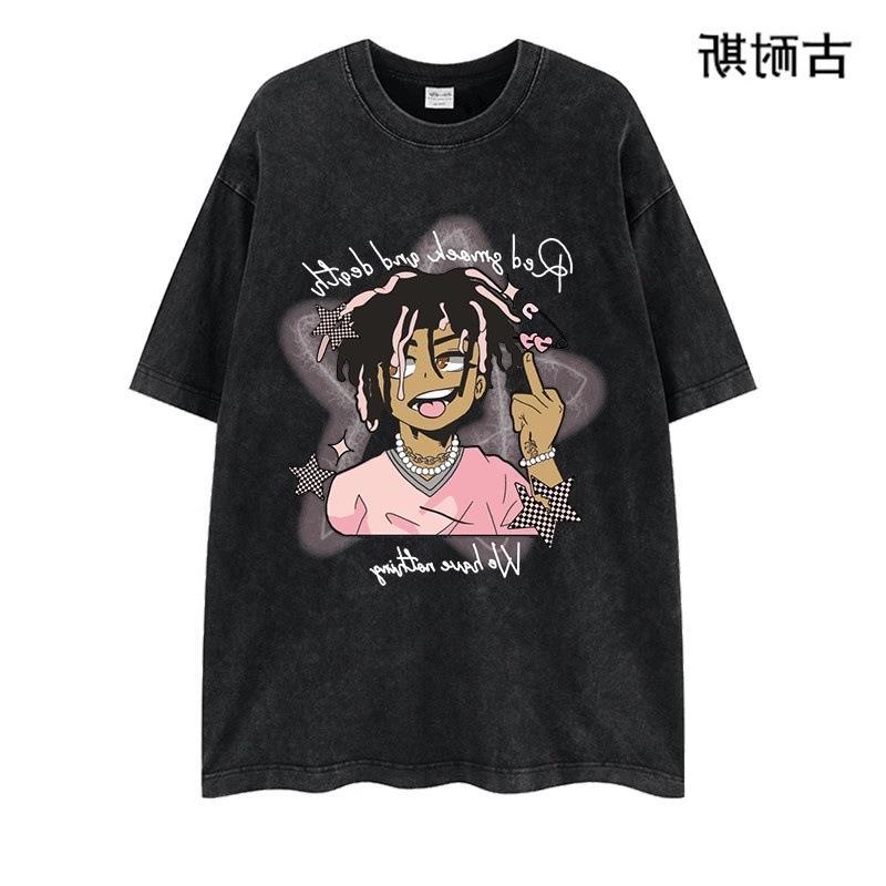 Independent Station High Street American Retro Washed Old Short Sleeve T-Shirt Men'S Loose Clothes Trend - Image 3