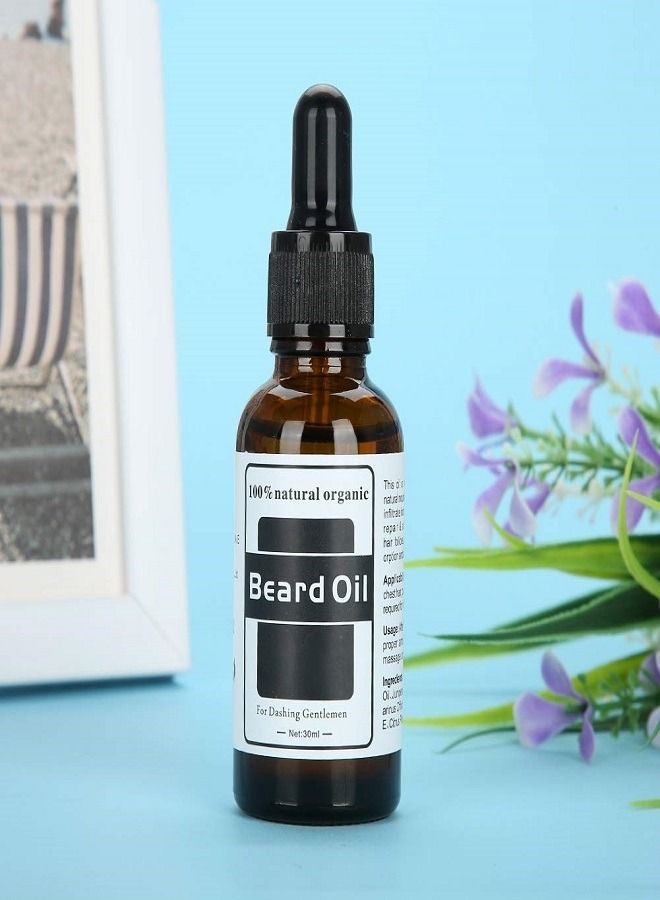 Beard OIL Beard oil, beard oil shine and fuller beard and beard growth shaping tool face nutrition men's beard care serum - Image 5