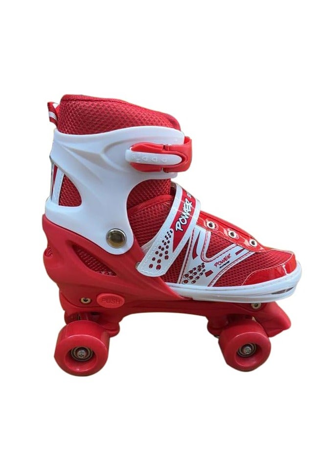 Generic 4 Wheels, Adjustable Skating Shoe Size L (39-42)cm  - Image 1