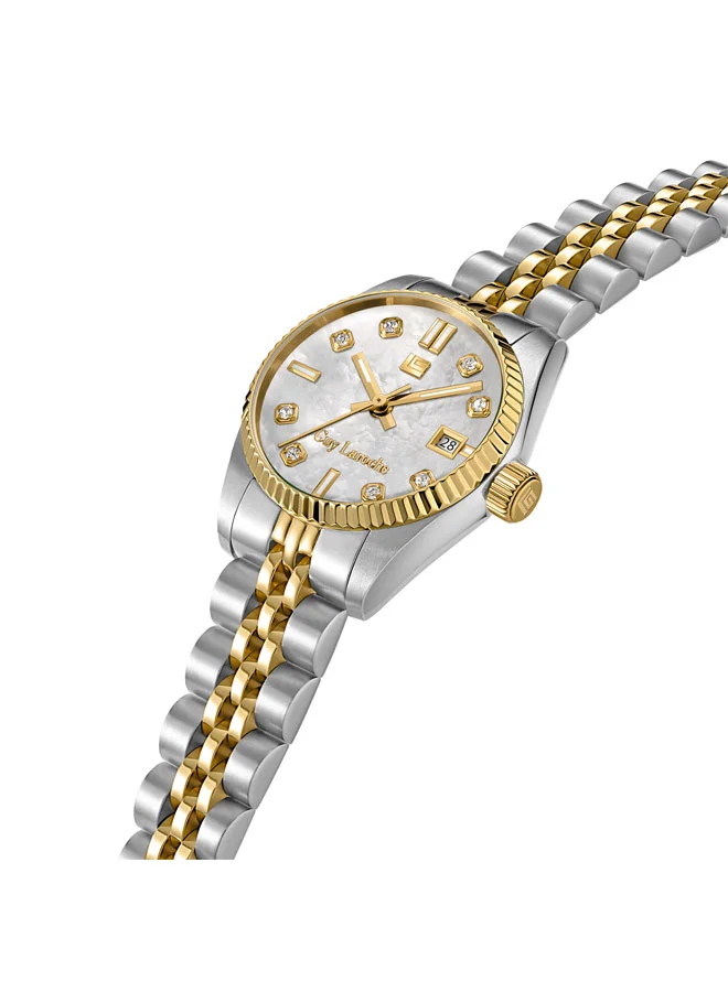 Guy Laroche Rose White Dial Stainless Steel Bracelet Analog Watch for Women, 26mm