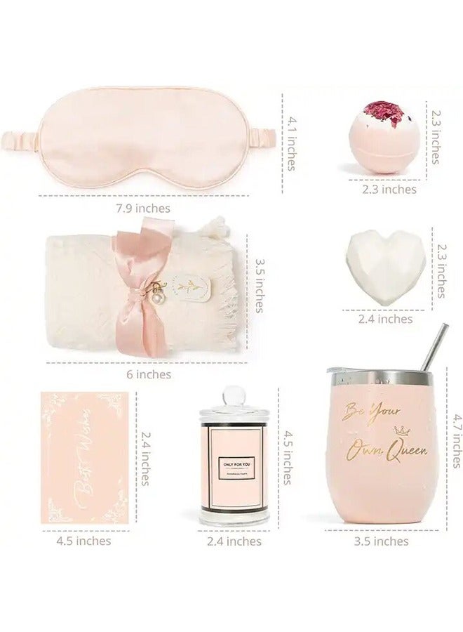 Beauenty 7PC Scented Candles & Bath Bombs Set,Gifts for Women for Birthday Women's Day Mother's Day,Bubble Bath Set Gifts for Women,Relaxing Spa Gift Set for Women - Image 2