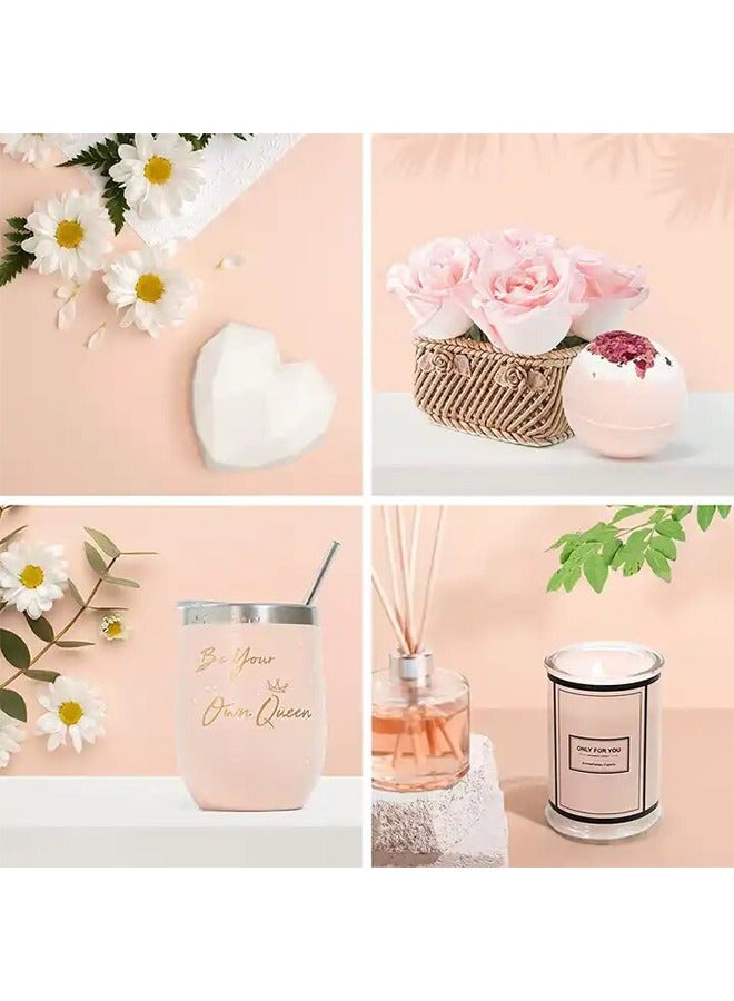 بيوينتي 7PC الشموع المعطرة وحمام مجموعة قنبلة ، هدايا عيد ميلاد عيد الأم للمرأة ، المرأة فقاعة حمام مجموعة الهدايا ، المرأة الاسترخاء مجموعة سبا هدية - Image 3