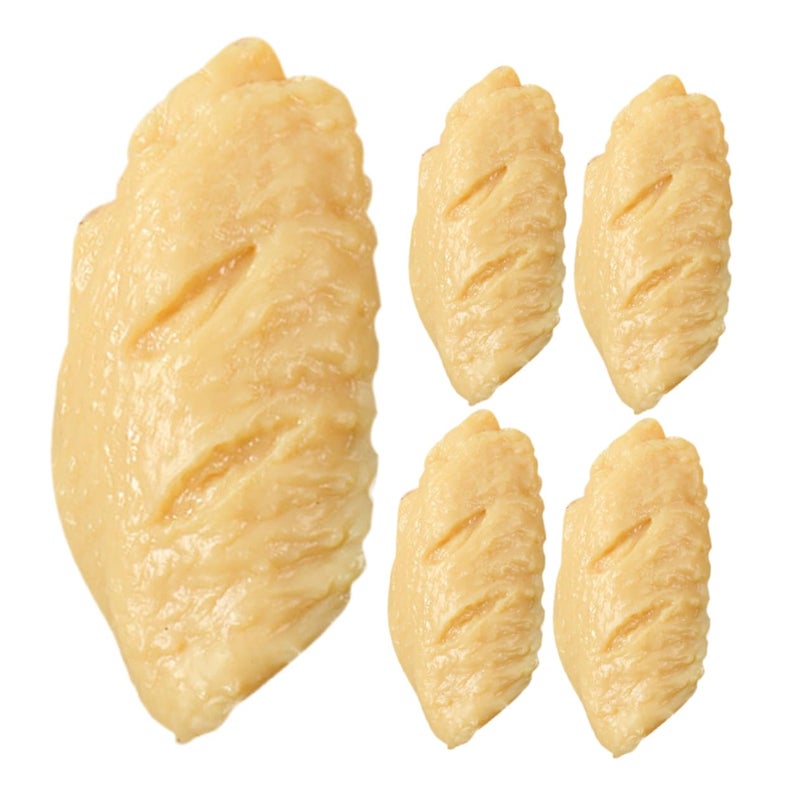 Artificial Chicken Wing Prop 5Pcs Food Model For Kitchen Decor Photography Display - Image 2