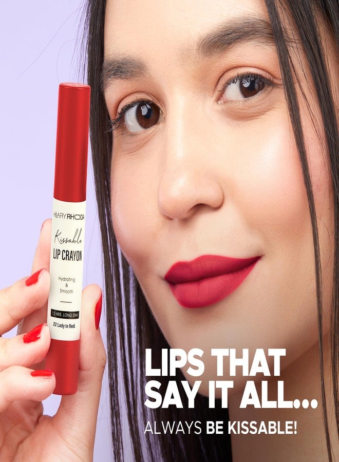 Hilary Rhoda Kissable Lip Crayon |12-Hour Stay | Highly Pigmented Matte Finish | Smudge-Proof & Transfer proof Lipstick | Retractable Lip Crayon | 3.5g - (Chocolate | Shade 09) - Image 3