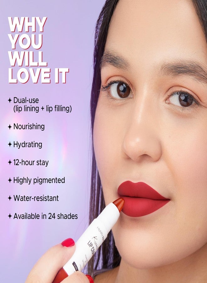 Hilary Rhoda Kissable Lip Crayon |12-Hour Stay | Highly Pigmented Matte Finish | Smudge-Proof & Transfer proof Lipstick | Retractable Lip Crayon | 3.5g - (Chocolate | Shade 09) - Image 4