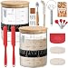 RYTOXILO Sourdough Starter Jar Kit 50 Oz Glass Large Sour Dough Jars Wide Mouth for Beginners 10 Pcs Bread Starter Container Set with Bamboo Lid Sourdough Jar with Bread Baking Supplies Accessories - Image 2