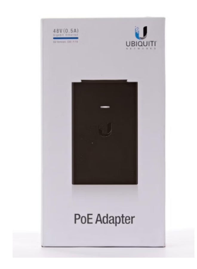 يوبيكويتي نيتووركس حاقن طاقة PoE جيجابت من Ubiquiti، 48 فولت (0.5 أمبير)، إيثرنت جيجابت، أسود - Image 1