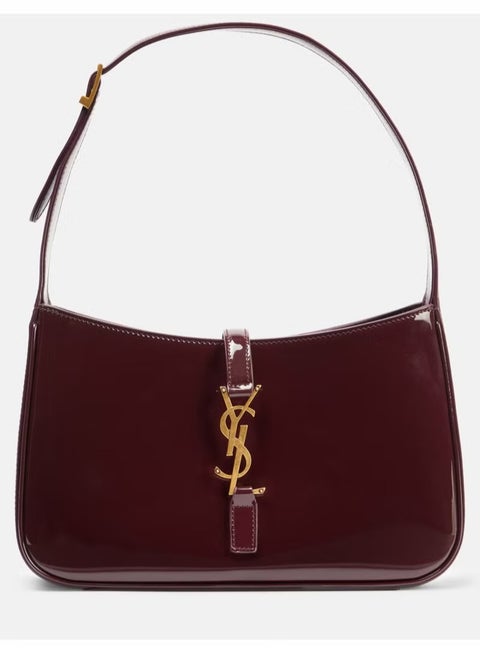 Le 5 à 7 Women's Leather Hobo Bag, Women's Tote Bag, Women's Shoulder Bag, Women's Hand Bag, Women's Travel Bag, Glossy-Wine-Red