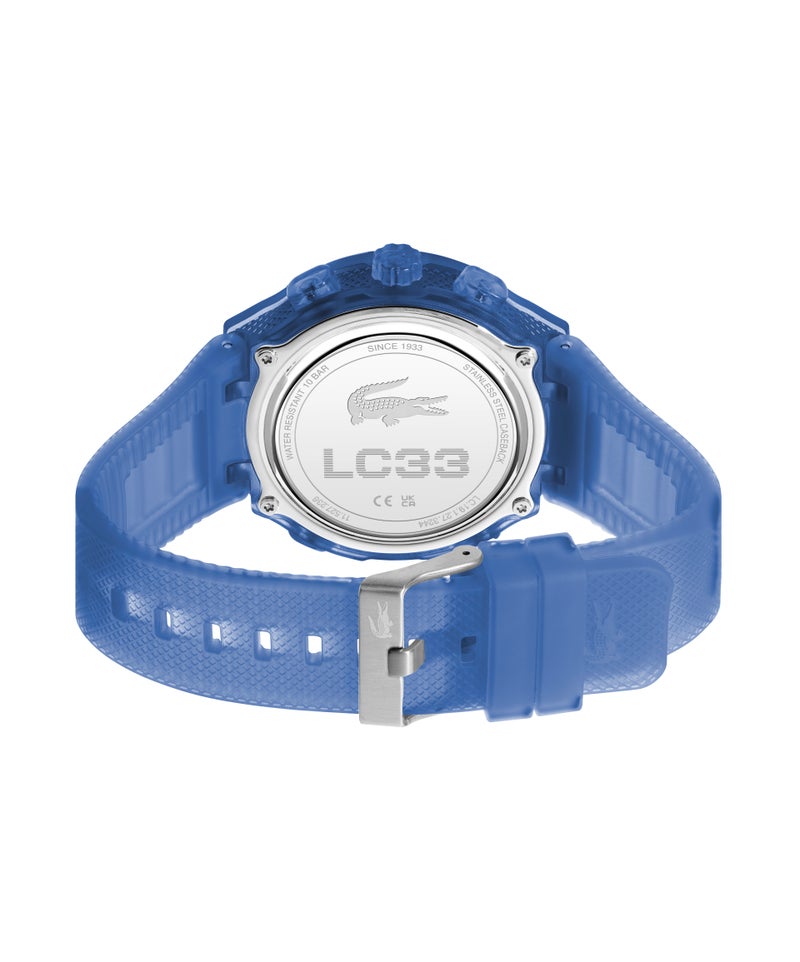 LACOSTE Round Analog-Digital Men'S Stainless Steel And Blue Transparent Tr90 Case  Watch - Image 2