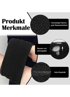 QSHOP Sports Wristbands for Men and Women Sweat Absorbent for Football, Basketball, Tennis, Gymnastics, 2 Pack  - Image 4