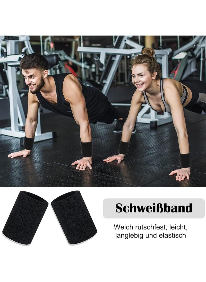 QSHOP - Sports Wristbands for Men and Women Sweat Absorbent for Football, Basketball, Tennis, Gymnastics, 2 Pack - Image 1