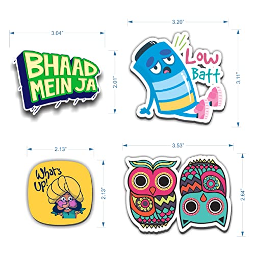 iberry's Stickers for Laptop Mobile Phones Computer Bicycle Luggage Scrapbooks Gadgets Waterproof Stickers|Funny Quirky Sticker|Funny Quotes Stickers|Laptop Sticker-Set of 50 Stickers (06), Vinyl - Image 3