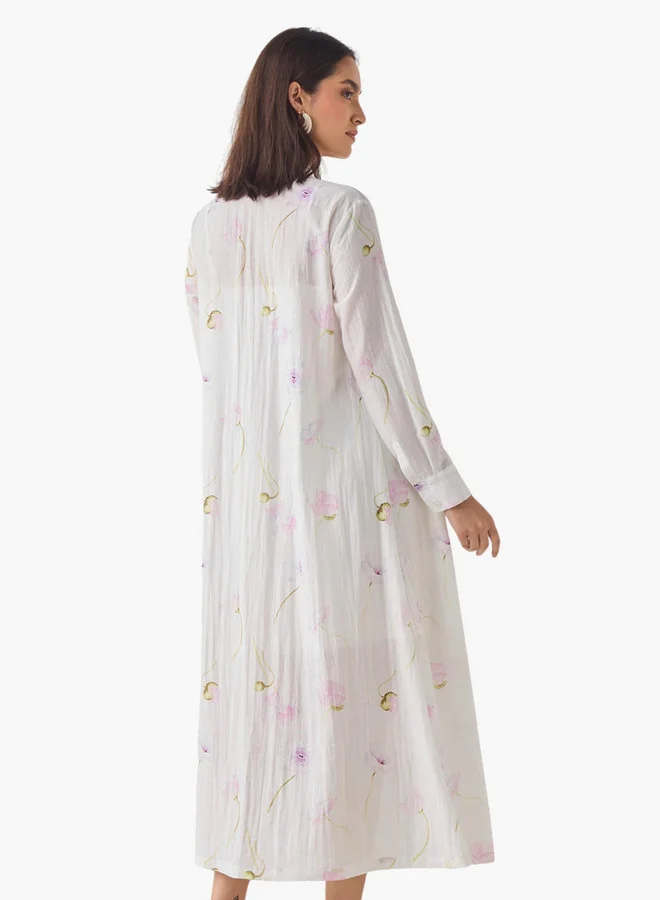 Iconic Floral Button-Down Dress