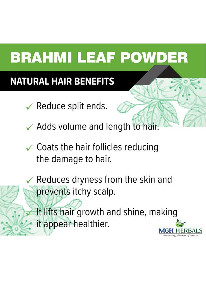 MGH Herbals MGH Herbals100% Organic Brahmi Powder | Bacopa monnieri for Hair Cleanser & Hair Care - (200g)  - Image 3