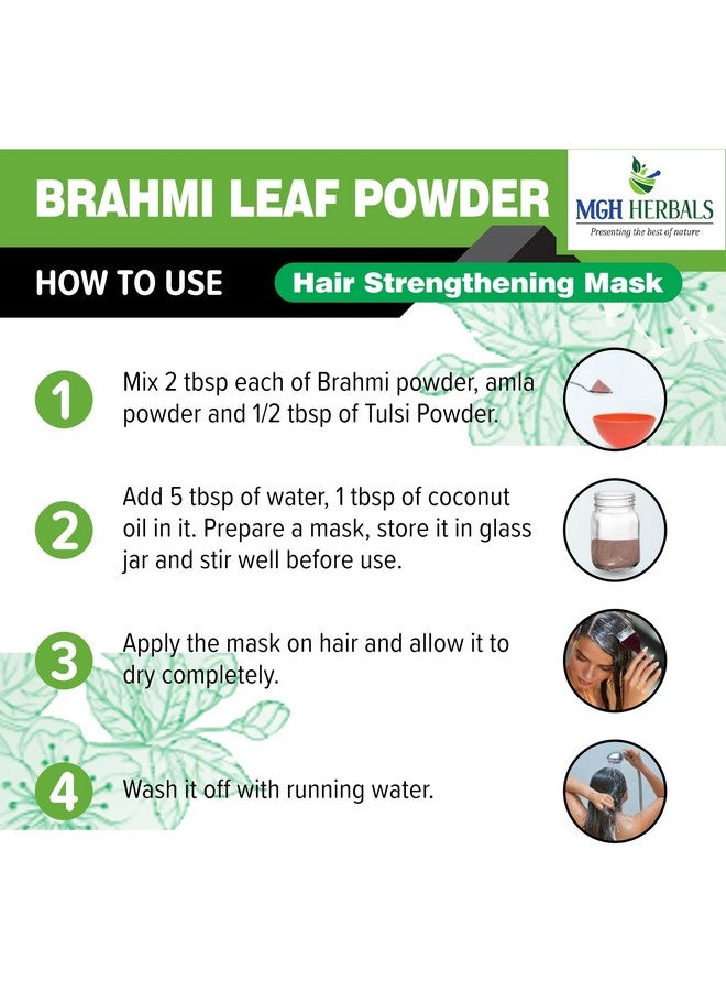 MGH Herbals MGH Herbals100% Organic Brahmi Powder | Bacopa monnieri for Hair Cleanser & Hair Care - (200g)  - Image 5