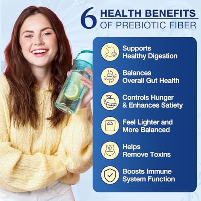 NutriGut Fiber Supplement - Prebiotic Fiber Supplement Powder, 5g Soluble Fiber Powder with Acacia & Inulin for Daily Digestive Health & Regularity, Gluten & Sugar Free, Vegan, Unflavored - 70 Servings - Image 4