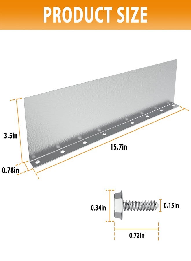 appacare مجموعة أباكير المكونة من 8 قطع من واقيات رذاذ مزاريب الأسقف، واقيات مزاريب مستقيمة لتحويل مياه الأمطار، واقيات مزاريب للأسقف مع براغي، واقيات مزاريب لتصريف مياه الأمطار لزوايا أسطح المنازل المغطاة بالقرميد (نمط مستقيم) - Image 2