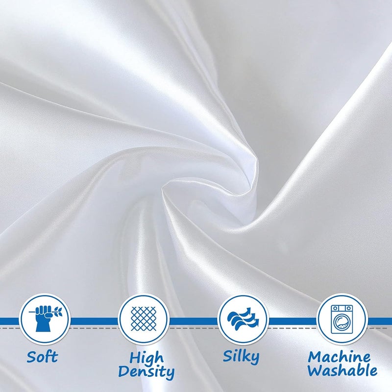 Coldwind Satin Pack and Play Sheet Fitted Soft  Silky Portable PlayardMini Crib Sheets Mattress Cover for Boys and Girls Compatible with Graco Pack n Play for Baby Hair and Skin White - Image 2
