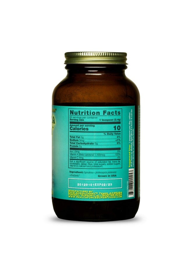 HEALTHFORCE SUPERFOODS Spirulina Manna 5.25 Oz Powder  - Image 3
