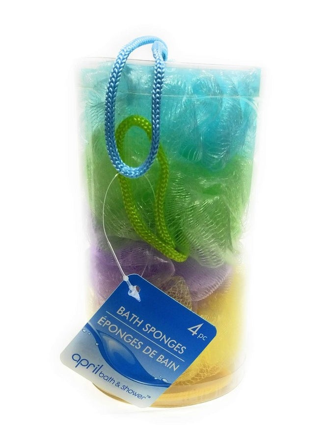 April Bath & Shower - Mesh Bath Sponges 4Ct. Packs (4) - Image 1