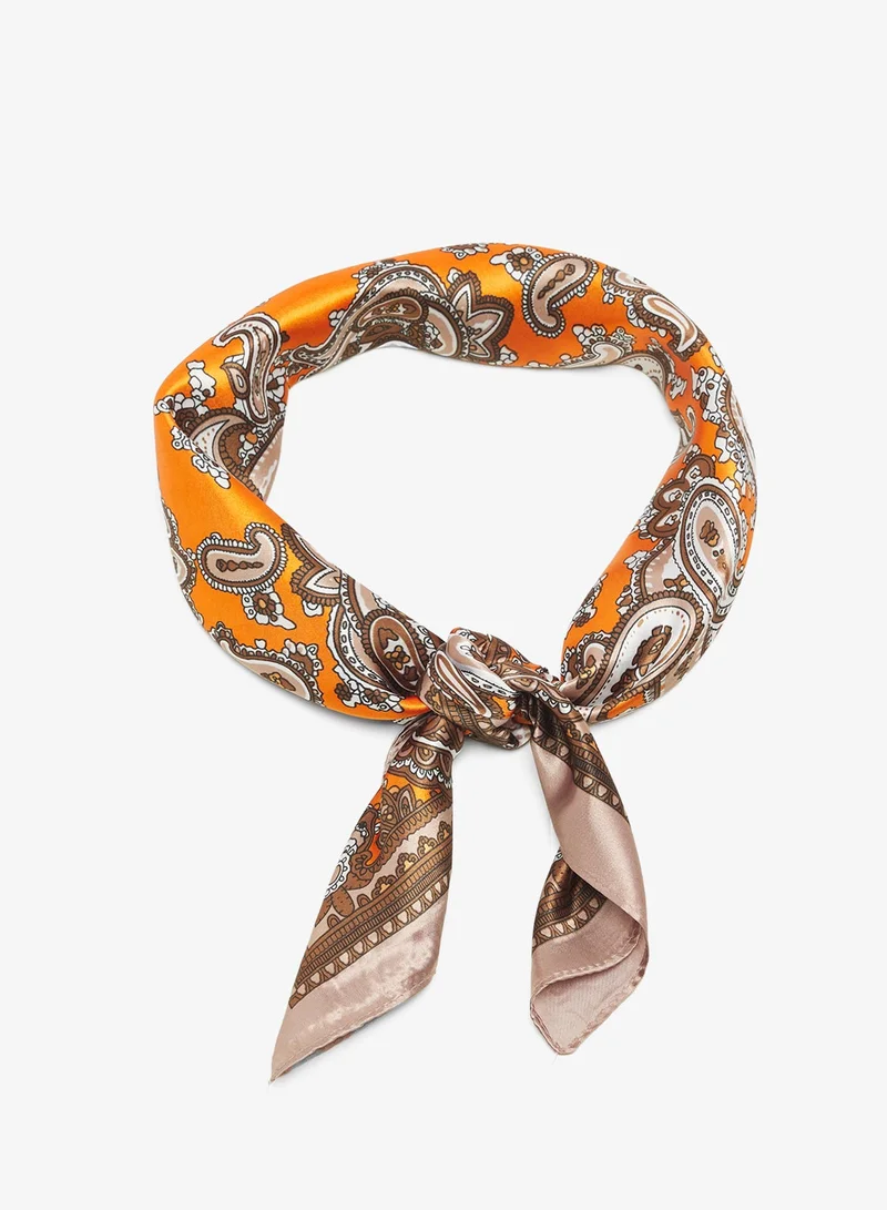 Ginger Silk Printed Summer Scarf