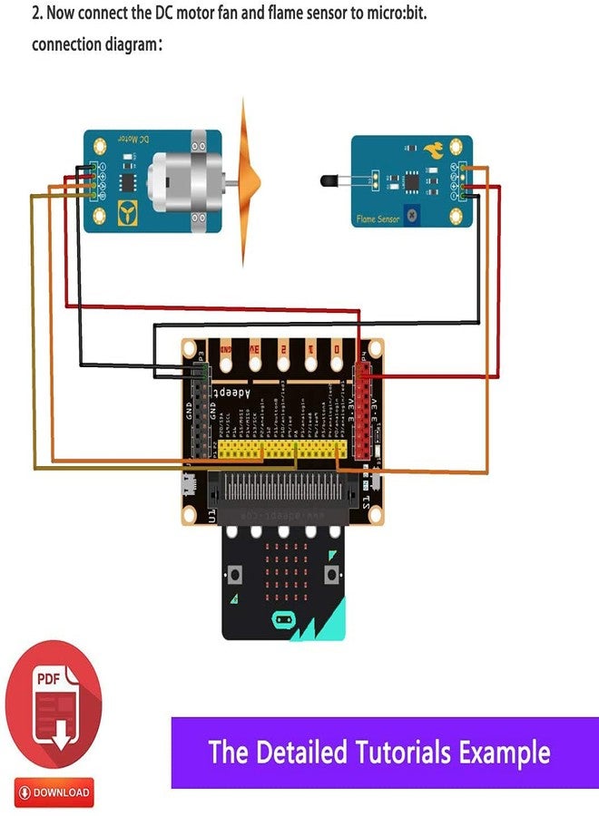 Adeept Sensor Starter Kit for BBC Micro:bit (V2 Included) | Programmable Starter Kit for Micro:bit with 35 Projects PDF Tutorial Book - Image 5