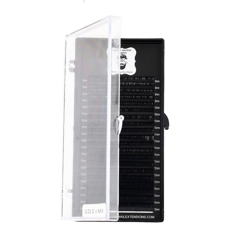 BBC Mega Volume Dcurl003mm Thikness815mm Mix Length Eyelash Extensions 20 Rows Tray Black SemiPermanent Eyelashes Extensions Lash - Image 1