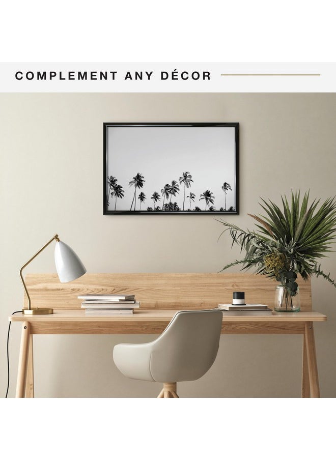 MCS MCS Trendsetter 16x24 Poster Frame Black High-Gloss, Vertical & Horizontal Wall Hanging Large Picture Frame for Photos, Posters & Art Prints (1-Pack)  - Image 2