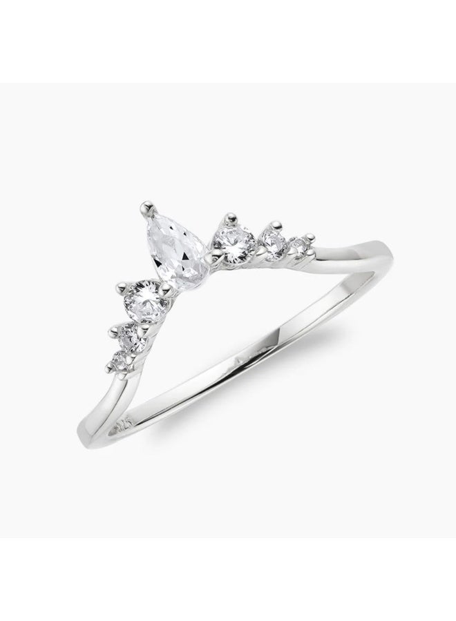 LAVEEN JEWELLERY Heart Solitaire & Pavé Accent Ring Set – 925 Sterling Silver, 18K Gold Plated, Cubic Zirconia, Stackable Luxury Rings for Women with Jewelry Box - Image 3