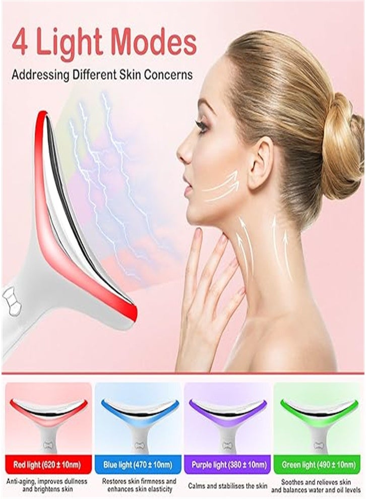 جهاز جديد مضاد للتجاعيد لشد الوجه والرقبة، 4 أوضاع و3 كثافات، لشد البشرة ورفعها وإزالة الذقن المزدوجة - Image 2