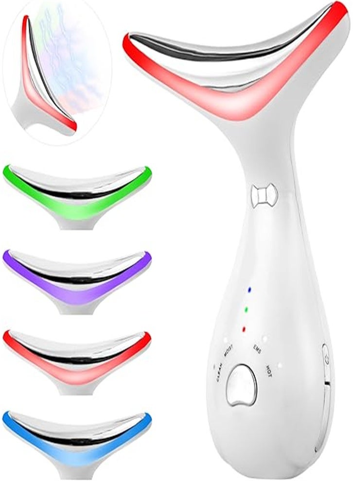 جهاز جديد مضاد للتجاعيد لشد الوجه والرقبة، 4 أوضاع و3 كثافات، لشد البشرة ورفعها وإزالة الذقن المزدوجة - Image 1