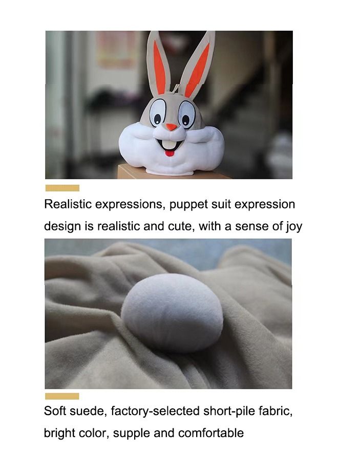 JSAITOYS New Popular Funny Rabbit Bugs Bunny Mascot Animal Cosplay Costumes For Adult - Image 3