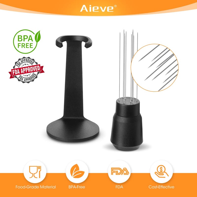 Aieve WDT Tool Espresso, Distribution Tool Espresso Accessories, 10 Needle Coffee Stirrer with Stand for Barista (Ease of Use in 2 Ways Installtion) - Image 4