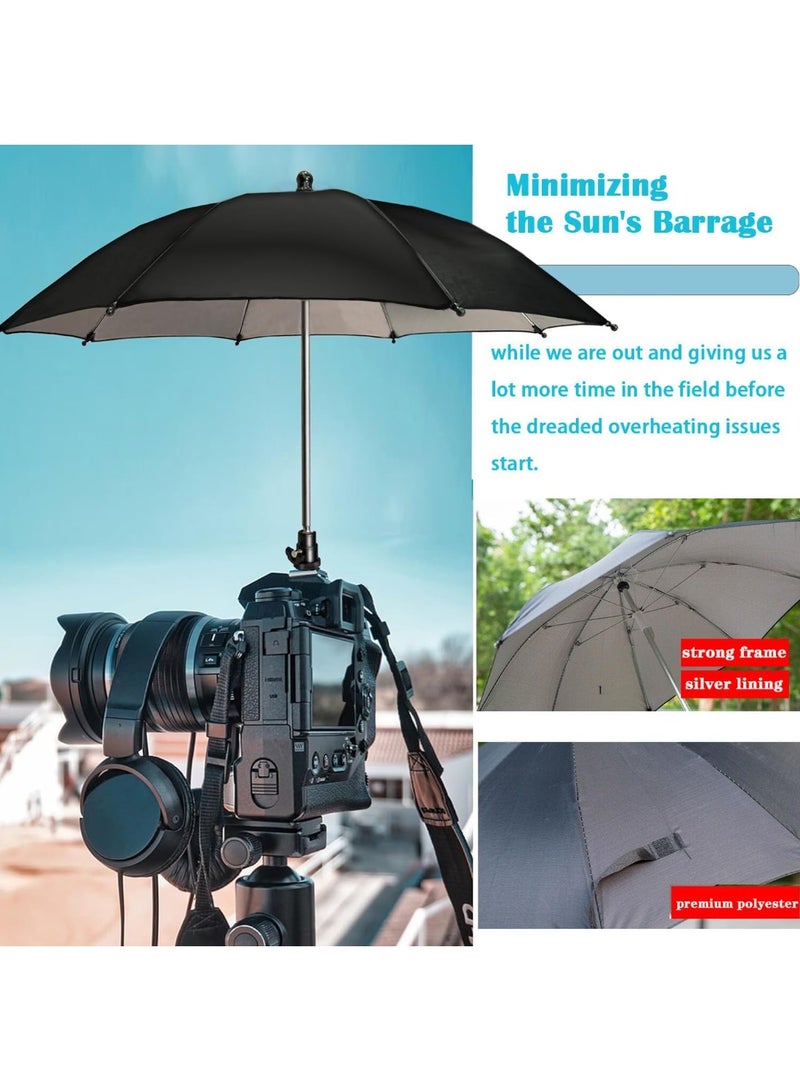 Camera Rain Cover Hot Shoe Umbrella Camera Sunshade Waterproof Accessory Protects Cameras from Rain Hot Sunshine Snow Birds Poop (15Inch) - Image 3