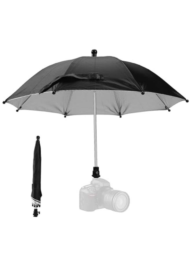 Camera Rain Cover Hot Shoe Umbrella Camera Sunshade Waterproof Accessory Protects Cameras from Rain Hot Sunshine Snow Birds Poop (15Inch) - Image 1